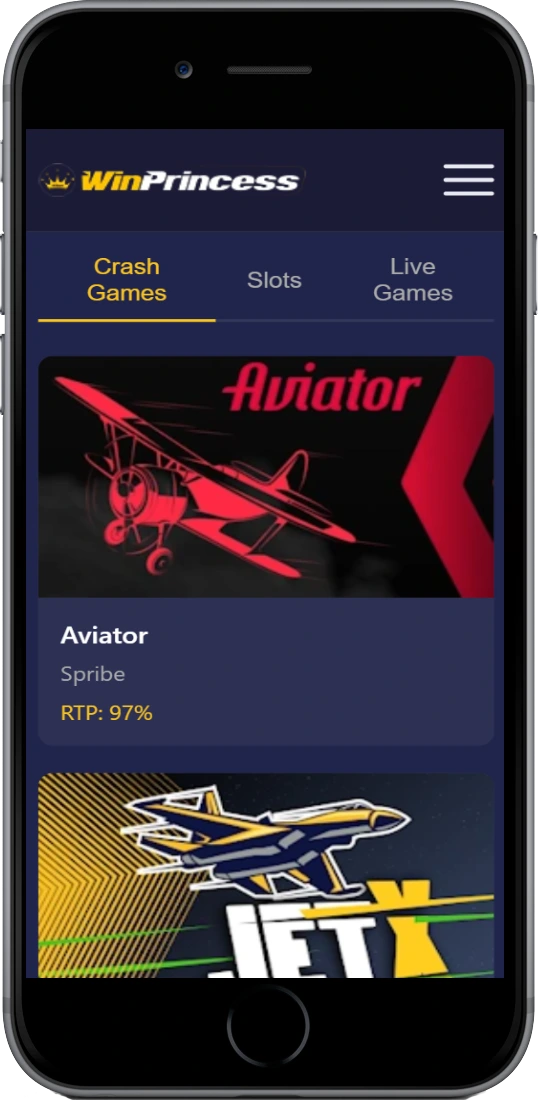 WinPrincess Tanzania mobile app screen